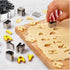 Mini Alphabet Number Cookie Cutters, 37 Pieces Stainless Steel Letter Mold Tools for Fondant, Cake, and Dough