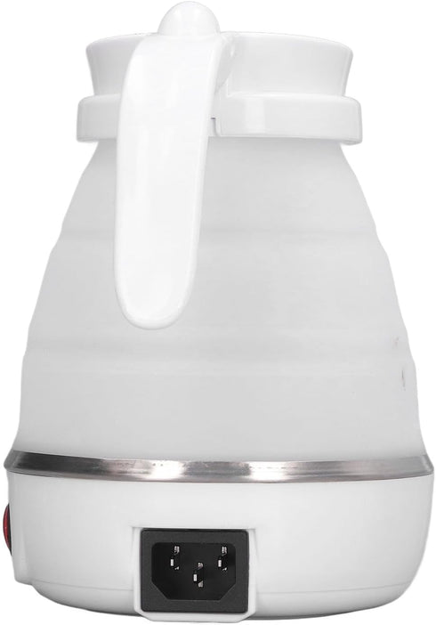Folding Electric Kettle, US Plug 110V 400W Collapsible Hot Water Kettle with Detachable Power Cord, White