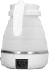 Folding Electric Kettle, US Plug 110V 400W Collapsible Hot Water Kettle with Detachable Power Cord, White