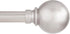 Kenney KN80102 Mercer Ball End Standard Decorative Window Curtain Rod, 36-66" Adjustable Length, Brushed Nickel Finish