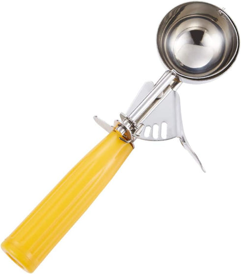 Portion Control Scoop - #20 (1.5 oz) - Cookie, Ice Cream, Meatball, Muffin, Cupcake, Protein Balls, Yellow Handle
