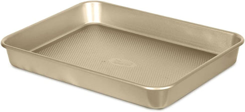 Glad Nonstick Baking Pan - Medium Oblong Metal Dish for Cake and Lasagna - Heavy Duty Carbon Steel Bakeware