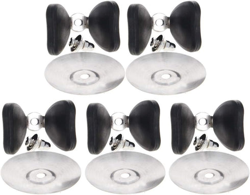 MroMax Universal Pot Lid Cover Knob Handle, Black Butterfly Replacement Knob for Kitchen Cookware, 5 Pcs