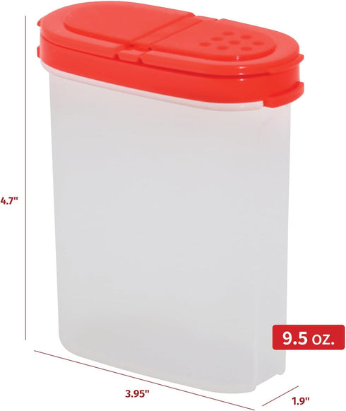 SIGNORA WARE Spice Jars Set - 8 oz Refillable Airtight Containers with 2 in 1 Pour/Sift Shaker Lids, 2 pk