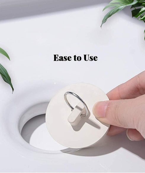 Bath Tub Drain Stoppers, 4 Pieces Rubber Sink Bathtub Plug Seal with Hanging Ring for Kitchen Bathroom Laundry