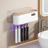 AFQLED UV Toothbrush Sanitizer Holder for 4 | Wall Mounted Toothbrush Holder for