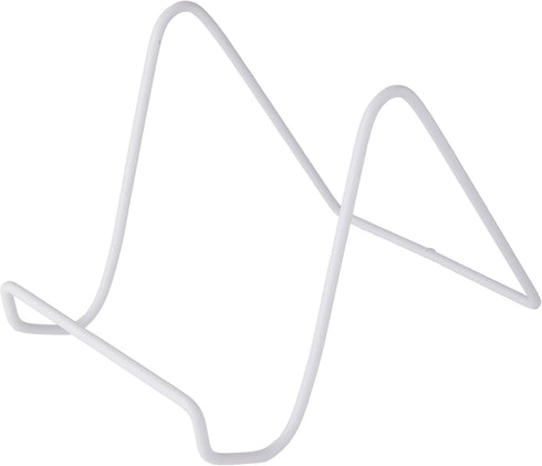 Bard's Vinyl Covered White Wire Easel Stand, 5.5" H x 5.5" W x 8" D