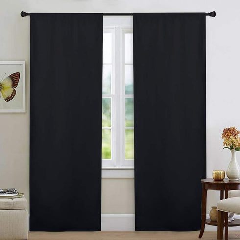 NICETOWN Door Curtains for Doorway, Black Out Curtain Liners, Set of 2, 27" x 80" Each Panel