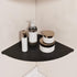 1 Small Floating Corner Shelves Metal Corner Wall Mounted Shelf Curved Corner Hanging Shelving for Bathroom, Kitchen