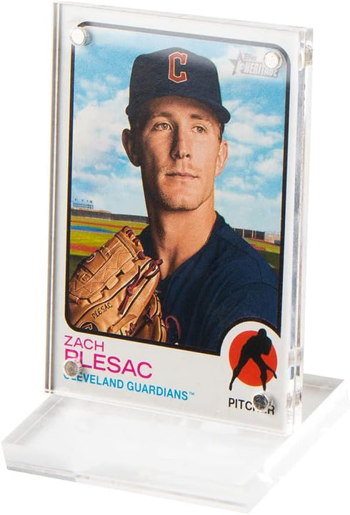 Baseball Card Display Stand - Clear Acrylic Sports Graded Card Easel Holders Case, Magnetic Frame (1)