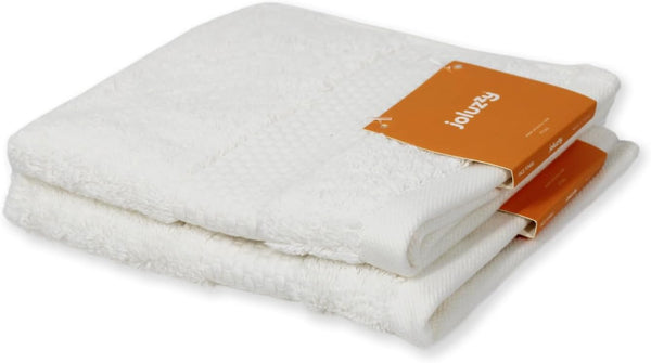 joluzzy Turkish Cotton Washcloths Set, 13" x 12" Luxury Face Towels for