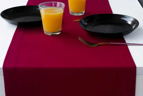 Akutana 90 inch, Red Table Runner Outdoor Dining Table Runners, Burgundy Waterproof Long Dresser Scarf, Cranberry