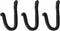 Renovators Supply Black Wrought Iron Bathroom Hooks, 3.5 in., Pack of 3