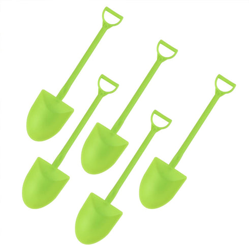 Mini Shovel Shape Spoons, Cute Disposable Plastic Dessert Spoons, Ice Cream Spoon Shovels, 100 Pieces, Green