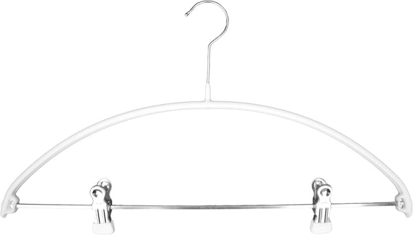 Mawa by Reston Lloyd European Non-Slip Metal Clothing Hanger, Set of 5, Adjustable Pant Clips, White