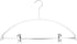 Mawa by Reston Lloyd European Non-Slip Metal Clothing Hanger, Set of 5, Adjustable Pant Clips, White