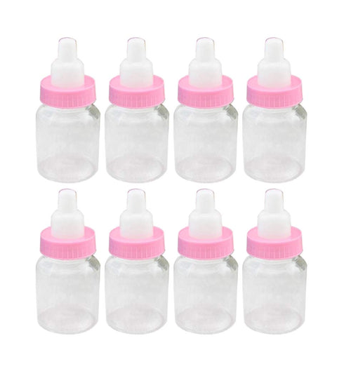 Baby Shower Favor - 36 Pack Pink Mini Milk Bottle Party Favor Gift Bag Boxes, 1.5" x 3.5"