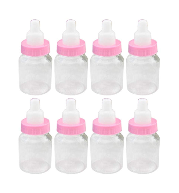 Baby Shower Favor - 36 Pack Pink Mini Milk Bottle Party Favor Gift Bag Boxes, 1.5" x 3.5"