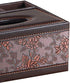 Leather Tissue Box Cover, Rectangular and Multifunction Remote Control Caddy, Desk Organizer Storage for Office and