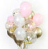 Pink Latex Balloons, 12" Mix Clear Confetti Balloons for Baby Shower Party Decorations (Pack of 40)