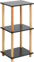 Haeterna 3-Tier Black Bookshelf, Wooden Bookcase with Open Shelves, for Small Spaces,Living Room