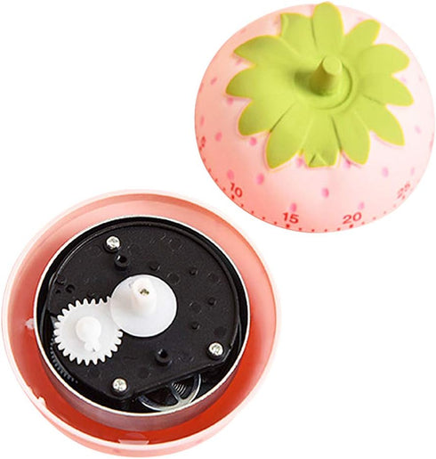 Cute Fruit Cookie Kitchen Timer, Novelty Manual Cooking Alarm, Fun Strawberry Windup for Home Decor