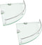 Boocalny 2 Pack Glass Corner Shelf, Corner Shower Shelf with Stainless Steel Rails,