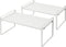 Nxconsu 2Pack Cabinet Shelves, Stackable Shelf Organizer Rack for Kitchen Pantry, Heavy Duty Metal Nonslip (White)