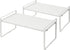 Nxconsu 2Pack Cabinet Shelves, Stackable Shelf Organizer Rack for Kitchen Pantry, Heavy Duty Metal Nonslip (White)