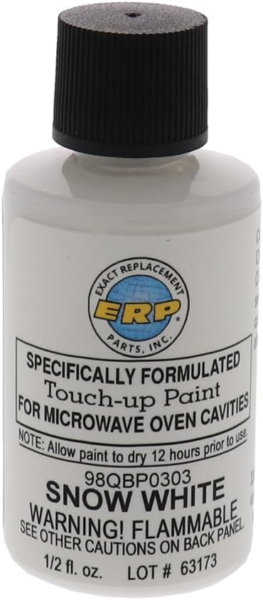ERP Microwave Oven Universal Cavity Touch Up Paint, 98QBP0303, Snow Bright White
