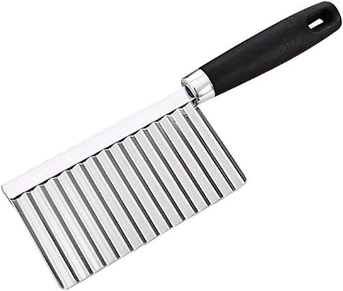 Multifunctional Potato Wavy Edged Knife, Stainless Steel Mezzaluna Chopper, Vegetable Fruit Cutter