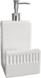 Soap Dispenser with Sponge Holder, Ceramic Dish Soap Dispenser for Kitchen Sink,