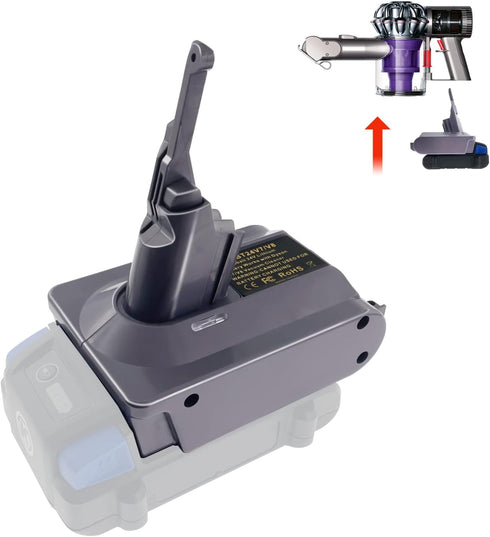 New Version V8 V7 Battery Adapter for Kobalt 24V Lithium Battery to Replace Dyson V8 V7 Vacuum Cleaners
