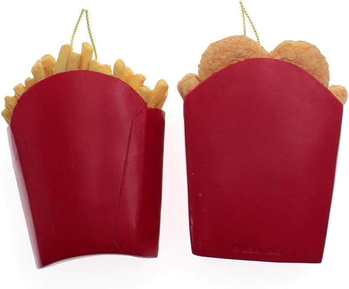 Kurt Adler 3-Inch Resin Fries and Nuggets Ornaments | 2 Assorted Designs