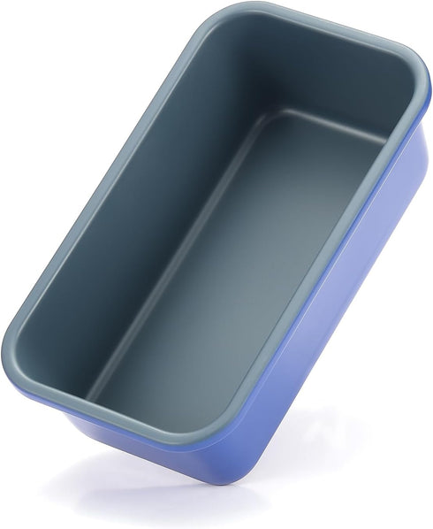 loaf pans set of 2 haze blue non-stick coating Royal blue carbon steel loaf bread pans for home baking 9x5inch by Monfish