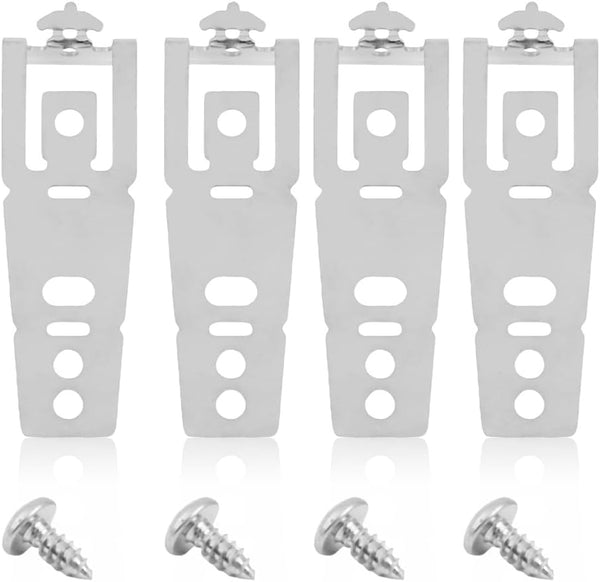 4 Pack WD01X27759 Dishwasher Mounting Bracket with Screws, Replacement Part for GE Hotpoint Dishwasher