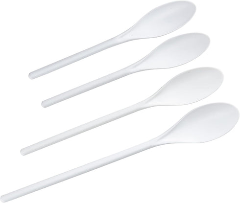 Chef Craft Select Plastic Spoon Set, 4 Piece, White, 10-14.5 Inch