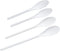 Chef Craft Select Plastic Spoon Set, 4 Piece, White, 10-14.5 Inch