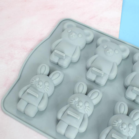 Candy Animal Silicone Mold, Rabbit Bear Shape for Chocolate, Soap, Cake Decorating, DIY Kitchenware Baking Tools