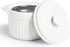 ONTUBE Ceramic Bacon Grease Container Keeper with Strainer, Frying Oil Storage Can