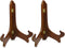 BANBERRY DESIGNS Walnut Wooden Easels, Premium Quality Folding Display Stand 11" H, Set of 2 for Large Plates, Plaques,