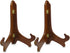 BANBERRY DESIGNS Walnut Wooden Easels, Premium Quality Folding Display Stand 11" H, Set of 2 for Large Plates, Plaques,