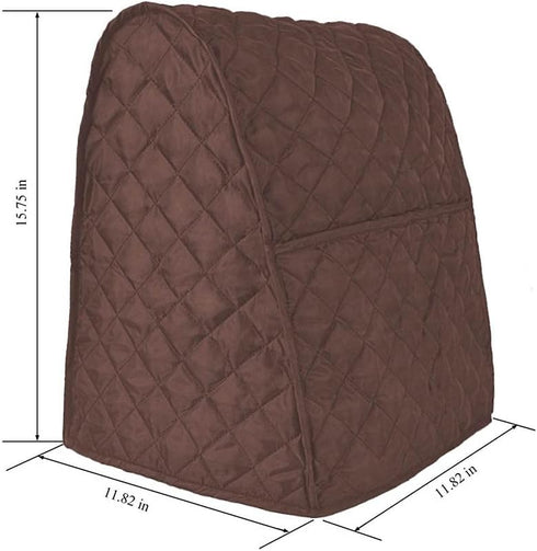 Stand Mixer Cover Home Kitchen Protective Stand Mixer Cover Quilted Pocket Organizer Bag Gadget Tool Universal Fit (Brown)