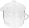 Yardwe 3PCS Glass Cooking Pot Set, 1.35L Heat-Resistant Borosilicate Glass Handmade Cookware for Pasta, Soup