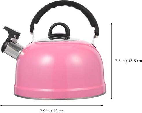 MAGICLULU Whistling Kettle, Mini Tea Kettle for Stovetop, Spherical Stainless Steel Teapot with Sound Pot