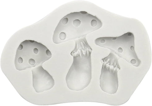 White Mushroom Silicone Mold, Chocolate Candy Clay Mold for DIY Dessert, Handmade Cupcake Decor, Baking Tool