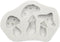 White Mushroom Silicone Mold, Chocolate Candy Clay Mold for DIY Dessert, Handmade Cupcake Decor, Baking Tool