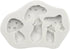 White Mushroom Silicone Mold, Chocolate Candy Clay Mold for DIY Dessert, Handmade Cupcake Decor, Baking Tool