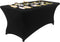 Peomeise 6FT Spandex Table Cover Rectangular Stretch Tablecloth (Black, 6FT)