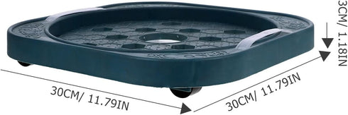 11 Inch iplusmile Square Plant Caddy with Wheels, Heavy Duty Planter Stand with Rolling Casters, Honeycomb Drainage
